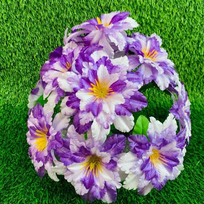 Lavender & White Silk Flowers