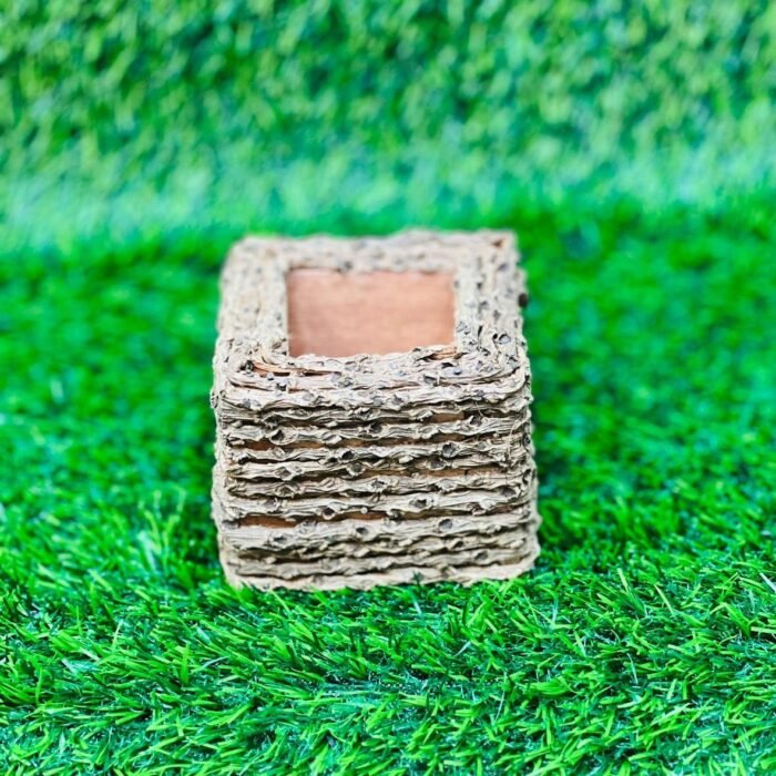 Rustic Bark Texture Natural Look Rectangle & Square Pots