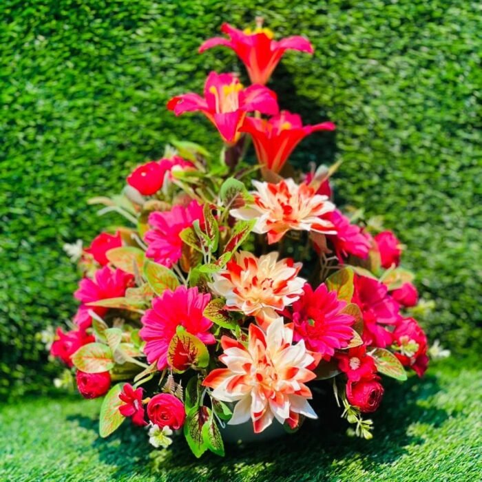 Tropical Sunset Tier: Dramatic Pink and Coral Arrangement