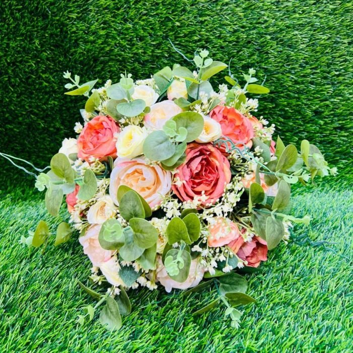 Autumn Glow Bouquet - Warm Peach & Terra Cotta Tones