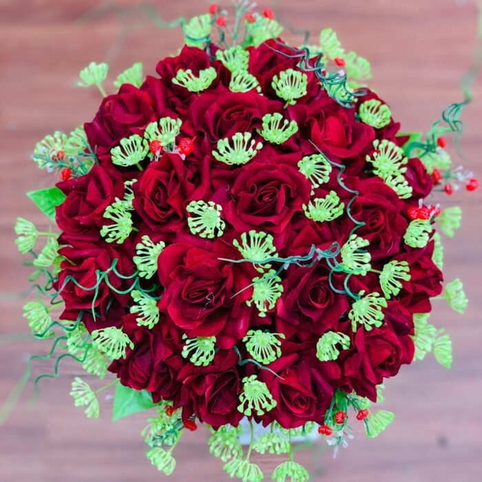 Modern Passion: Red & Lime Statement Bouquet