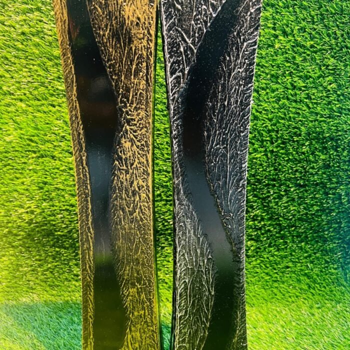 Abstract Gold & Silver Crackle Finish Decorative Vases