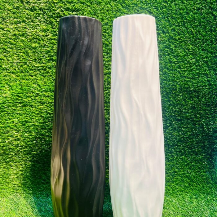 Modern Ripple Texture Floor Vases- Black & White