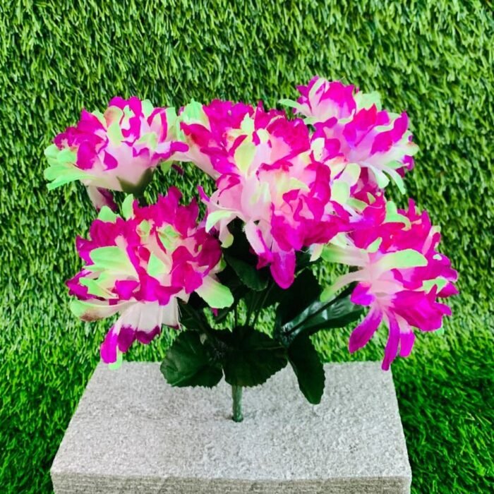 Electric Tie-Dye Chrysanthemum  – Pink & Lime Pop